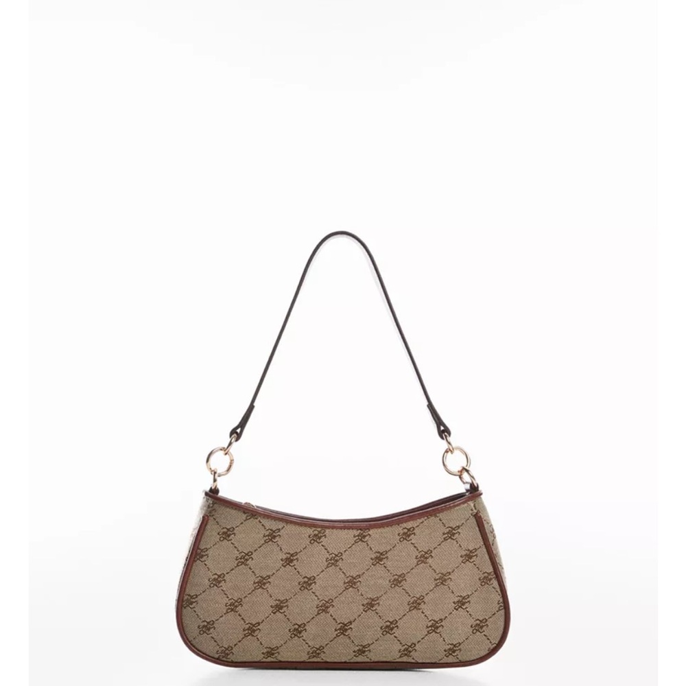 Jacquard Tan & Brown Bag